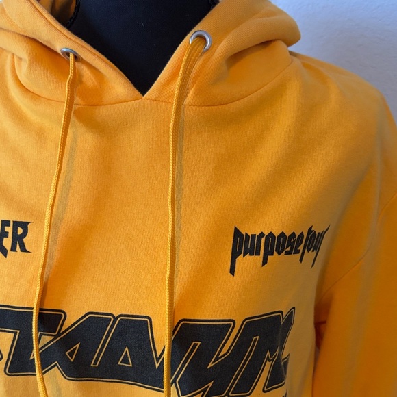Justin Bieber Purpose Tour Medium Oversized Cropped Hoodie - Picture 4 of 16